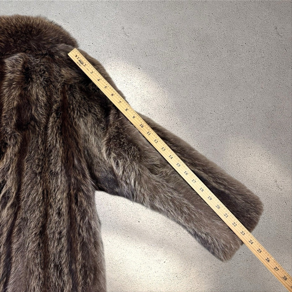 Vintage Silver Racoon Fur Coat Full Length Women's Medium/Large Luxury 60s 70s - Picture 6 of 8
